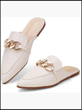 Pointed Toe Mules Slip On Flats Modern Minimal Chic Comfortable Walking Shoes